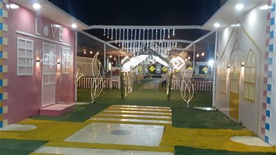 13 صورة ترصد التجهيزات النهائية لحفل زفاف شقيقة محمد النني في المحلة