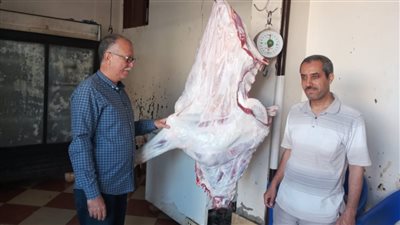 ضبط لحوم مذبوحة خارج السلخانة في حملة تموينية بالدقهلية