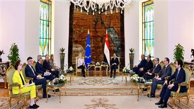 تفاصيل مباحثات السيسي ورئيسة المفوضية الأوروبية 