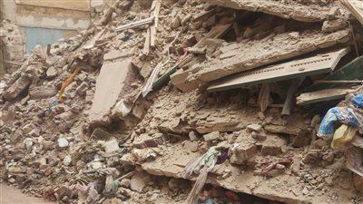 انهيار عقارين بمنطقة الجمرك في الإسكندرية دون إصابات