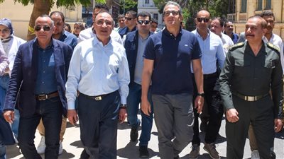 محافظ الإسكندرية ووزير السياحة والآثار يتفقدان مشروع المتحف اليوناني الروماني