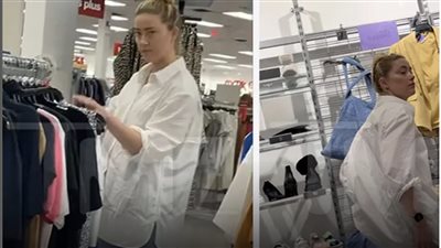  آمبر هيرد تتسوق في متجر ملابس مقلدة | صور