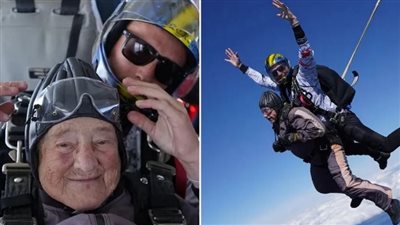 مسنة سويدية تحطم رقما قياسيا للقفز بالمظلة | فيديو