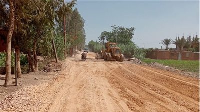متابعات ميدانية لأعمال الرصف بالمنوفية
