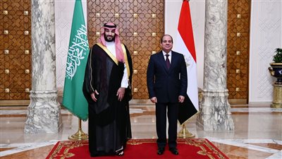 10 صور ترصد زيارة ولي عهد السعودية لقصر الاتحادية ولقاء الرئيس السيسي