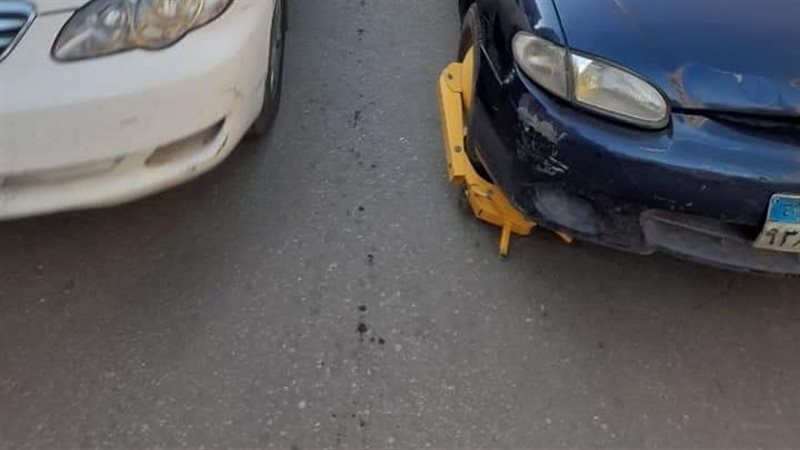 كلبشة سيارات مخالفة