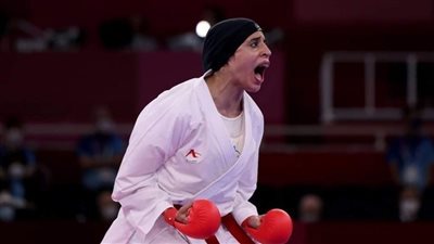 فريال أشرف بطلة الكاراتيه تحصد أول ذهبية لمصر في دورة البحر المتوسط