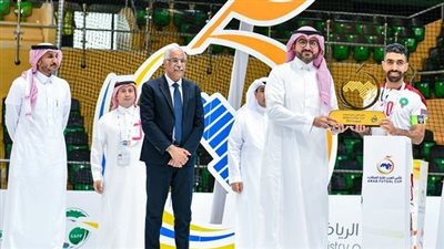 جمال علام يحضر حفل نهائي كأس العرب لكرة الصالات|صورة 