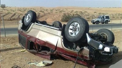 إصابة 3 أشخاص فى انقلاب سيارة بشمال سيناء 