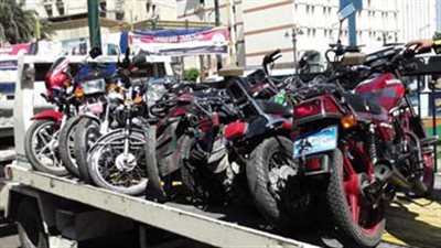 ازالة موقف موتوسيكلات عشوائية بالعجوزة