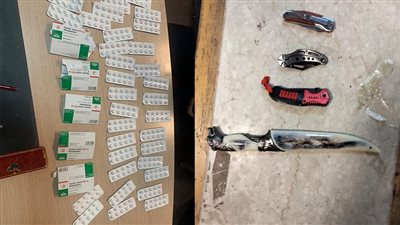 إحباط محاولة تهريب 13 مطواة وخنجر ومخدرات بحوزة 3 ركاب بمطار القاهرة 