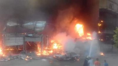 تقدير الخسائر الناجمة عن حريق محدود داخل بنك شهير بالمهندسين