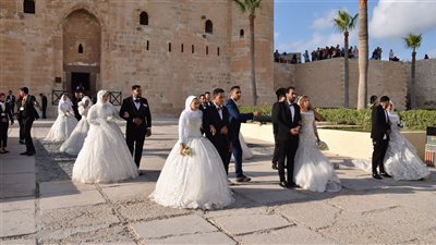 المنطقة الشمالية العسكرية تنظم حفل زفاف جماعي لـ 120 شابا وفتاة بالإسكندرية