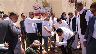 سعفان ومحافظ مطروح يشاركان في زراعة 600 شجرة ضمن مبادرة 