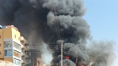 حصر خسائر حريق القنطرة غرب الإسماعيلية عقب السيطرة عليه