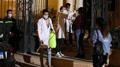 تطبيق الاحتياطات للوقاية من كورونا في تصوير المسلسلات بمدينة الإنتاج | صور