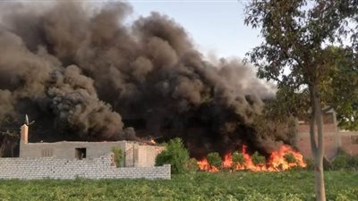 السيطرة على حريق بمصنع فايبر في طوخ بالقليوبية | صور