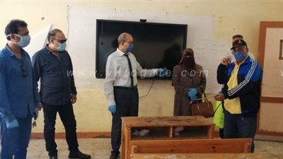 تعليم بورسعيد: تعقيم دورى للمدارس مقر لجان امتحانات الثانوية والدبلومات الفنية | صور