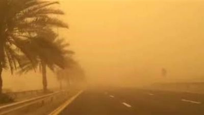 إغلاق طريقى الكريمات والعين السخنة بسبب العاصفة الترابية