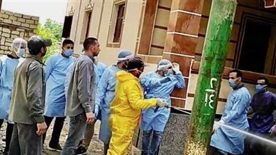 محافظ كفرالشيخ يتابع تطهير قرية كفر العجمي الخاضعة للحجر الصحي | صور