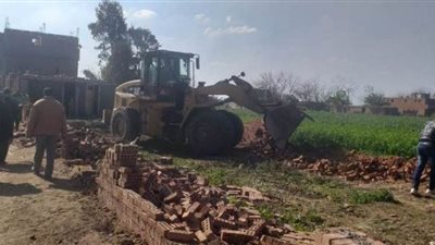 إزالة 275 حالة تعد على أملاك الدولة خلال شهر في قنا