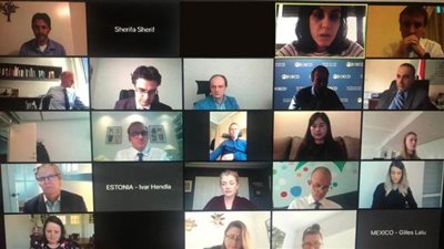 التخطيط تشارك في الاجتماع السنوي للجنة الحوكمة في باريس عبر الفيديو كونفرانس