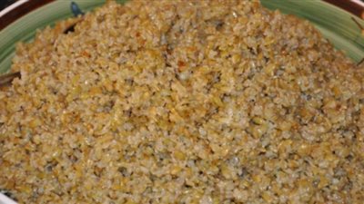 طريقة عمل الفريك بالكبد والقوانص من الشيف سارة