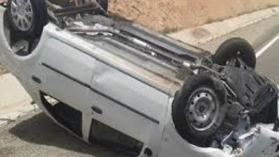 مصرع شخص إثر انقلاب سيارة ملاكى أعلى طريق إسكندرية الصحراوى