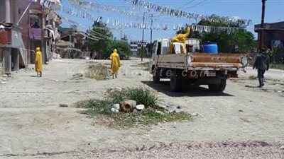 حملة لتطهير قرية المسيري بالإسكندرية بعد ظهور ٩ حالات كورونا | صور