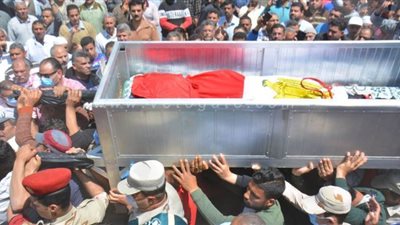 جنازة شعبية لشهيد شمال سيناء بمسقط رأسه فى الدقهلية | فيديو وصور