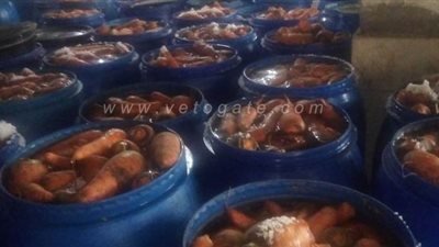 ضبط 6 أطنان مخللات وفول سوداني فاسدة بالدقهلية