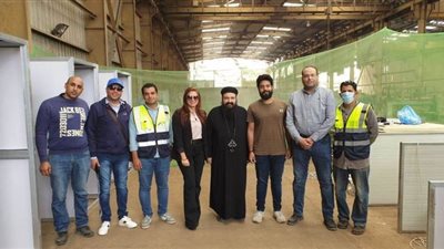 الأكاديمية العربية للعلوم والتكنولوجيا تهدى كنيسة الأنبا أثناسيوس الرسولي أول كابينة تعقيم 
