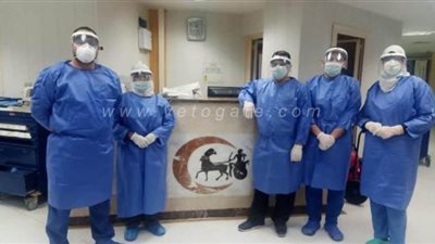 المركز الطبي بالإنتاج الحربي ينفذ إجراءات التعقيم الوقائى للوقاية من كورونا