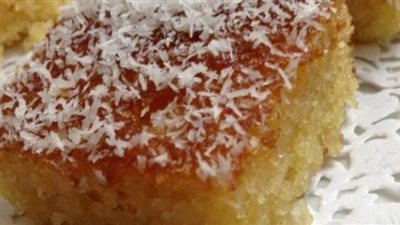 حلويات رمضان.. طريقة عمل الهريسة بجوز الهند | فيديو