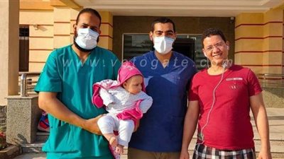 شفاء أصغر مصابة من فيروس كورونا المستجد بملوى | صور
