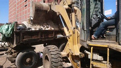 إزالة 324 حالة تعد ومخالفات بناء على أراضى الدولة في الدقهلية