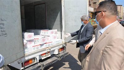 توزيع 7500 كرتونة رمضان على العمالة غير المنتظمة والأسر الأولى بالرعاية في الدقهلية