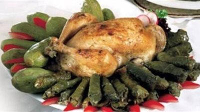 طريقة عمل طاجن ورق العنب بالفراخ | فيديو