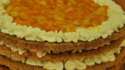 طريقة عمل الكنافة بالمانجو على طريقة الشيف المغازي |فيديو