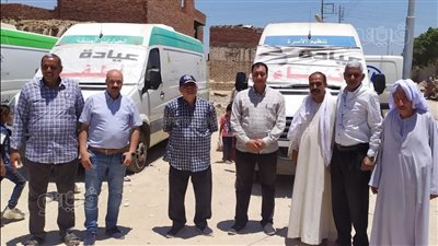 كشف وعلاج بالمجان لـ1070 مريضًا في قافلة طبية ببني سويف