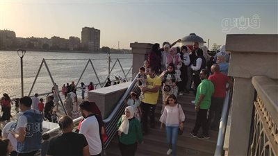 إقبال على ممشى أهل مصر وكورنيش النيل بثاني أيام العيد|صور 