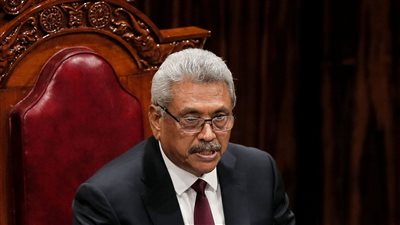 احتجاجات أمام منزل رئيس المالديف تطالب بطرد الرئيس السريلانكي