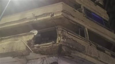 إصابة فتاة وشاب في انهيار شرفة شقة بالإسكندرية 