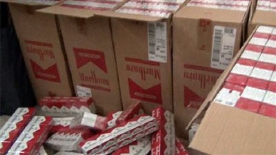 التحفظ على كميات كبيرة من السجائر المهربة بإمبابة 