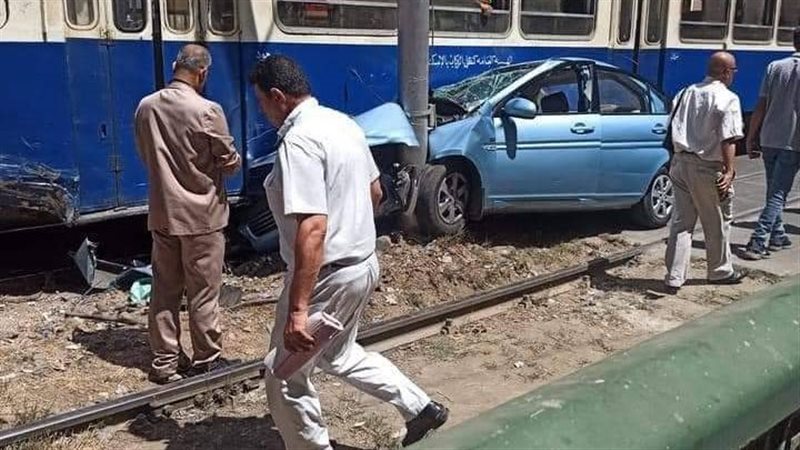 تصادم بين ترام المدينة