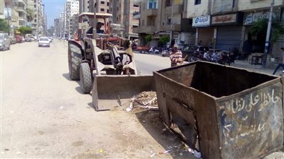 رفع 290 طن قمامة و25 طن أتربة من شوارع المنصورة| صور