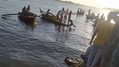 مصرع صديقين غرقا في نيل كفر الزيات بالغربية | صور