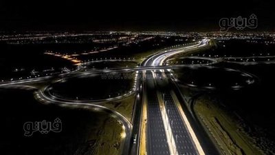 مدخل العاصمة الإدارية.. 10 صور ترصد طريق السويس ليلا بعد تطويره