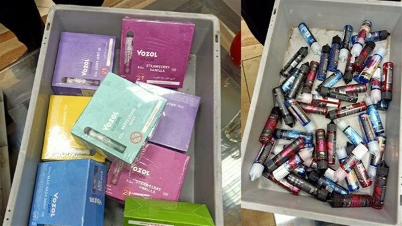المضبوطات بحوزة رجال