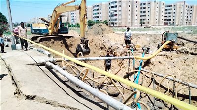 إعادة ضخ المياه للمناطق المتأثرة من كسر خط المستقبل في الإسماعيلية | صور